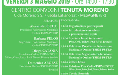 L’ORDINE TSRM-PSTRP DI BRINDISI INCONTRA LE 19 PROFESSIONI SANITARIE, LE AMR E I PROFESSIONISTI